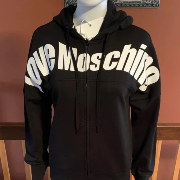 Love Moschino Logo Full- Zip Hoodie - Picture 3 of 11